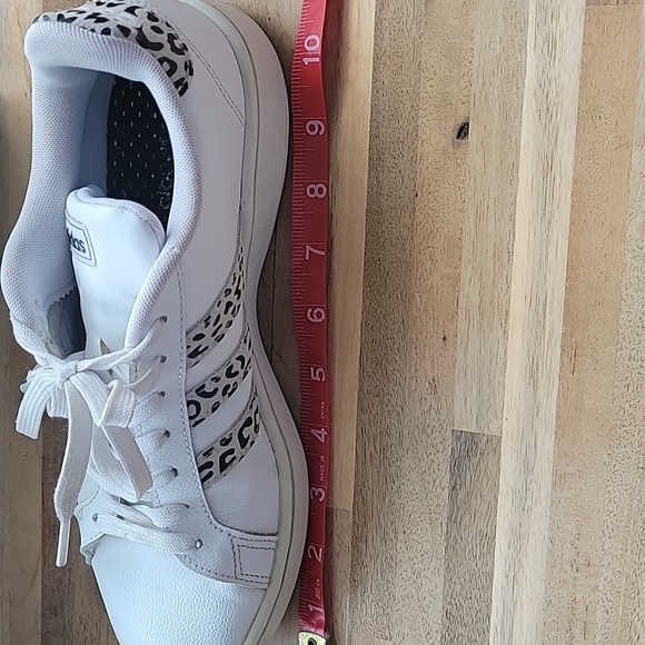 Vintage Adidas Grand Court Women's Shoes Leopard Print Stripe Sneakers Size 9.5 - Picture 8 of 10